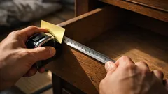 付箋1枚で内寸計測がズレない、引き出しの奥行きを正確に測るコツ