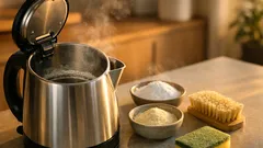 電気ケトルの白い汚れを落とす掃除術｜クエン酸と重曹で除垢する手順