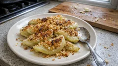 フェンネルが甘くなる、パン粉でサクッと焼くグラタン風レシピ（バターなし）