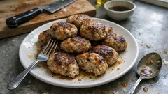 野菜と豆腐でやわらかい：幼児が食べやすいミニハンバーグ（冷凍ストックOK）