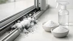 重曹とクエン酸の泡で窓サッシの黒ずみを落とすコツと基本手順