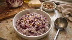 ほろ苦ラディッキオ×くるみが癖になる、クリーミーリゾットの作り方