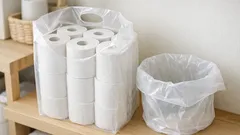 トイレットペーパー外袋は端から破らないで、真ん中開けで収納が整う簡単テク