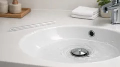 ストロー1本で浴室の排水口詰まりを解消する簡単掃除術