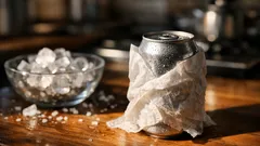 缶飲料を10分で冷やす方法：濡れキッチンペーパーでキンキンに近づけるコツ