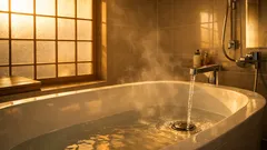 自動湯張りは最初の数十秒がカギ、栓をするタイミングで浴槽のぬめりを減らす方法