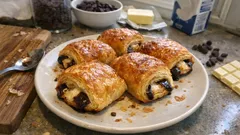 エアフライヤーで30分：パイシートで作るサクサク「パン・オ・ショコラ」