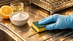 ステンレスシンクの茶色い点は錆じゃない？もらい錆の原因と落とし方