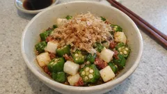 さっぱり副菜に迷ったら：オクラと長芋の梅ポン和え、ねばシャキ食感がクセになる