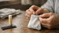 ハンカチに見えるミニポーチの作り方、針と糸だけで“ちょい持ち”問題を解決