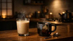 麦茶でコーヒー牛乳風にする作り方、10分蒸らしで香ばしさが化ける