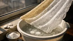 レースカーテンの黄ばみをアスピリンでやさしく落とす方法