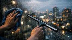 酢と重曹で窓ガラス掃除のスジを消すコツ、混ぜ方と拭き上げの正解