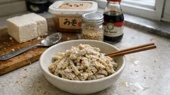 水っぽくならない「こんにゃくの白和え」—空炒りと豆腐の水切りで味が決まる