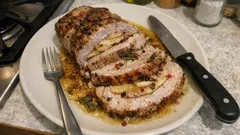 りんごを挟んで焼くだけ:豚ロースのロースト「アリスタ・フルッタータ」をおうちで