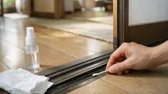 引き戸レール掃除は綿棒で一発、溝の黒ずみを時短で落とす4ステップ