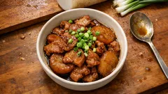 大根に焼き目をつけて味しみアップ:豚肉と大根のコク旨炒め煮(フライパンで簡単)