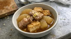 レンジ下ゆでで味しみ早い:大根と豚肉と厚揚げのやさしい煮物