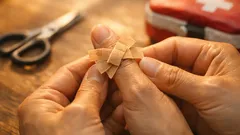 剥がれない絆創膏の貼り方は切り込みがコツ 指先・関節・手股で使い分け
