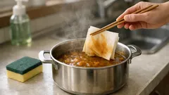 カレー鍋の油汚れがスルッと落ちる、スポンジを汚さない洗い方7ステップ