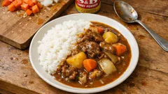 赤缶の香りが立つ、昔風ライスカレー：牛すじをとろとろに煮込む作り方