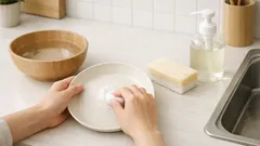 食器のシール跡がベタベタする時の落とし方は食器用洗剤で簡単にできる