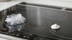 IHコンロの焦げ付きが落ちないときの掃除術、クリームクレンザーとラップで簡単リセット