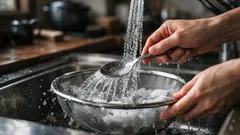 ザルの泡がいつまでも残る問題、スプーン1本で一気にすすぐ時短ワザ