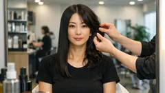 40代の髪型で老け見えする原因はこれ、長いストレートとセンターパートの落とし穴